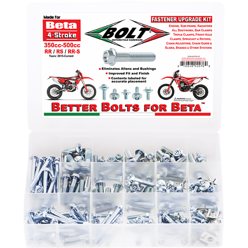 BTPP-4T BOLT PRO PACK FASTENERS FOR BETA 4-STROKE PRO PACK FASTENERS FOR BETA 4-STROKE HARDWARE KITS - APPLICATION RELATED 