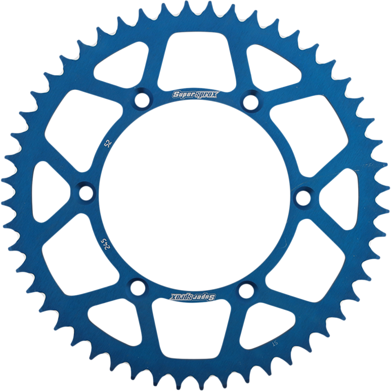 RAL-245-52-BLU SUPERSPROX SPKT REAR ALLOY BLUE 52T SPKT REAR ALLOY BLUE 52T REAR SPROCKETS - ALUMINIUM/ALLOY 