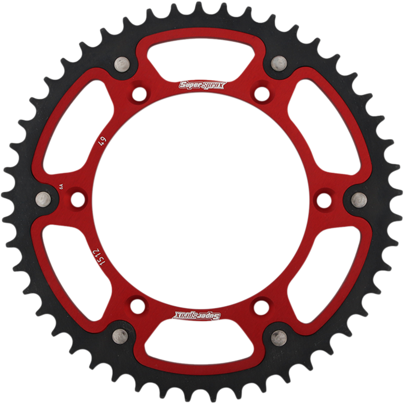 RST-1512-49-RED SUPERSPROX SPROCKET STEALTH 49T RED SPROCKET STEALTH 49T RED REAR SPROCKETS - STEEL TYPE 