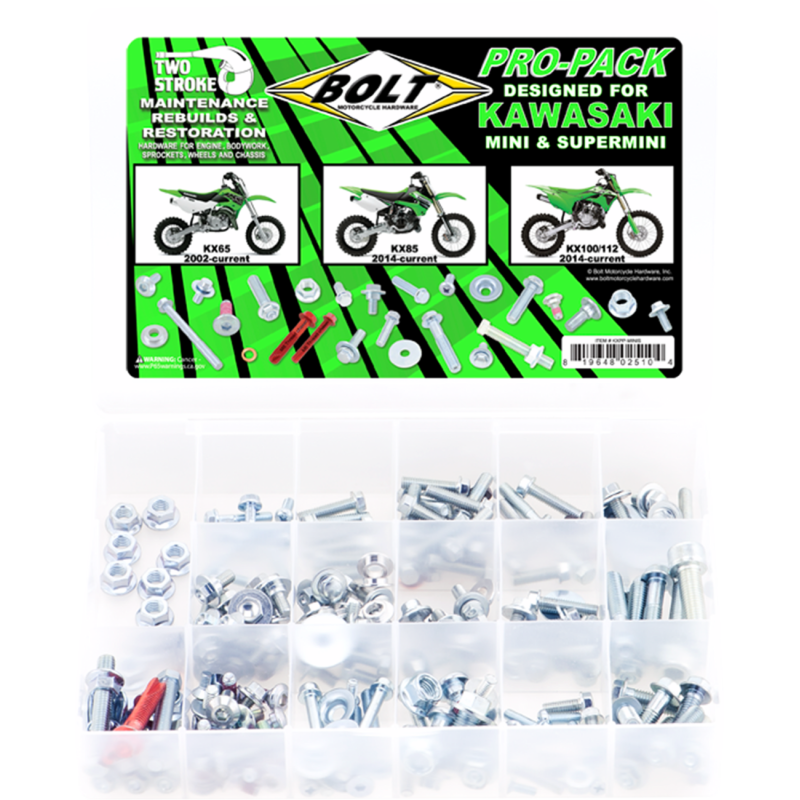 KXPP-MINIS BOLT Hardware - Pro Pack - Kawasaki KX 65/85/100/112 Hardware - Pro Pack - Kawasaki KX 65/85/100/112 HARDWARE KITS - APPLICATION RELATED 