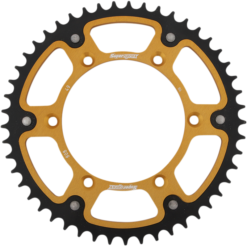 RST-808-49-GLD SUPERSPROX SPROCKET STEALTH 49T GLD SPROCKET STEALTH 49T GLD REAR SPROCKETS - STEEL TYPE 