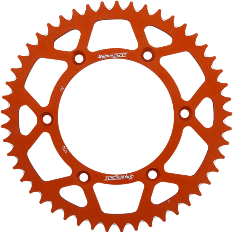 RAL-990-49-ORG SUPERSPROX SPROCKET R KTM/HUS 49T OR SPROCKET R KTM/HUS 49T OR REAR SPROCKETS - ALUMINIUM/ALLOY 