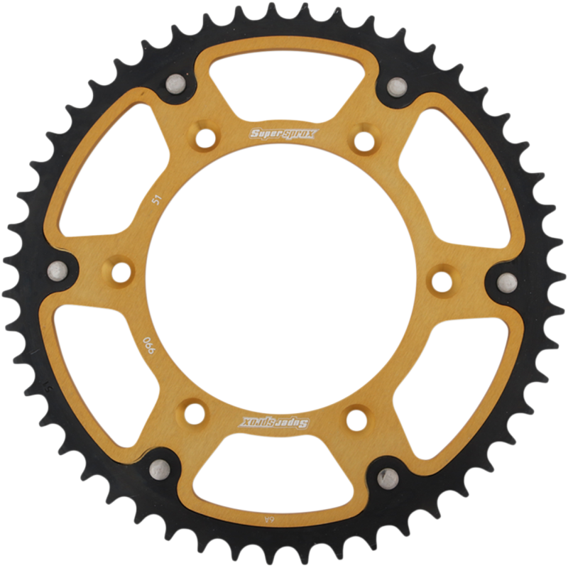 RST-990-51-GLD SUPERSPROX SPROCKET STEALTH 51T GLD SPROCKET STEALTH 51T GLD REAR SPROCKETS - STEEL TYPE 
