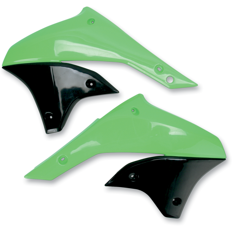 KA03789-026 UFO KLX450R 07-08 RAD COVERS KX GREEN KLX450R 07-08 RAD COVERS KX GREEN BODY PANELS-REPLACEMENT TYPE 