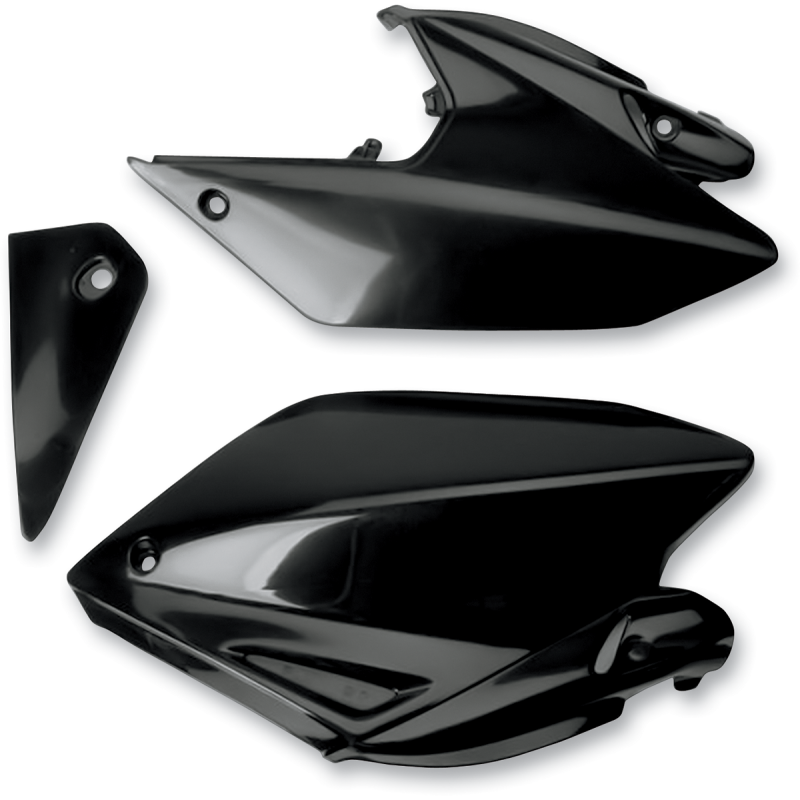 HO03647-001 UFO CRF250X 04-13 SIDE PANELS BLACK CRF250X 04-13 SIDE PANELS BLACK BODY PANELS-REPLACEMENT TYPE 