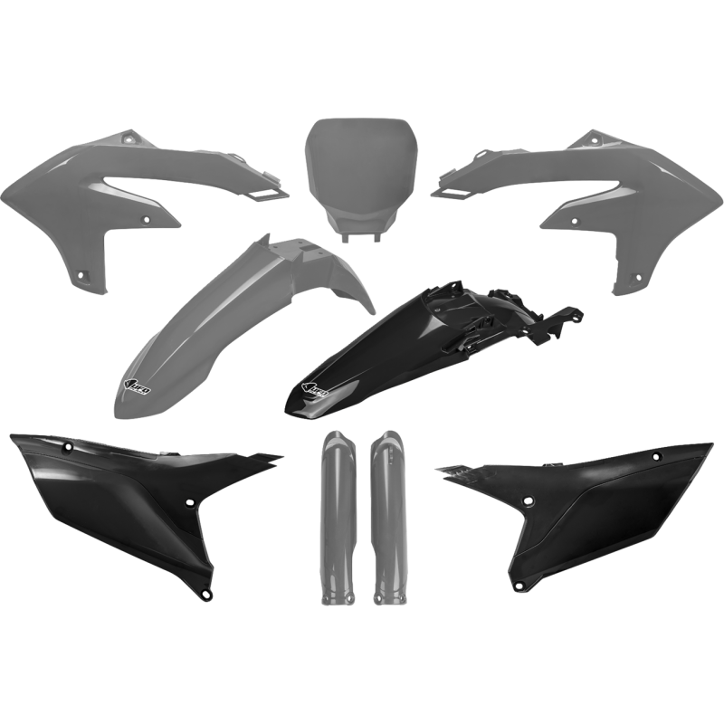 YAKIT326F@555 UFO YAM YZF 250 450 BODY KIT GRY/BLK YAM YZF 250 450 BODY KIT GRY/BLK FENDERS - FOR OFFROAD BIKES 