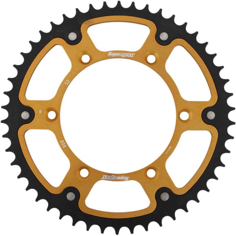 RST-808-50-GLD SUPERSPROX SPROCKET STEALTH 50T GLD SPROCKET STEALTH 50T GLD REAR SPROCKETS - STEEL TYPE 
