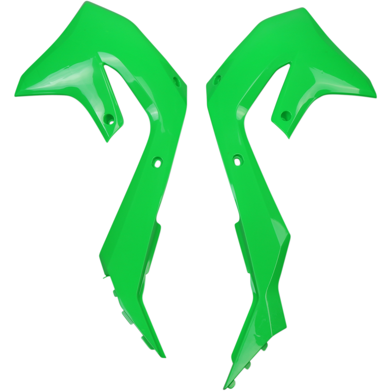 KA04751-AFLU UFO RAD COVERS KX450F FLO GRN RAD COVERS KX450F FLO GRN BODY PANELS-REPLACEMENT TYPE 
