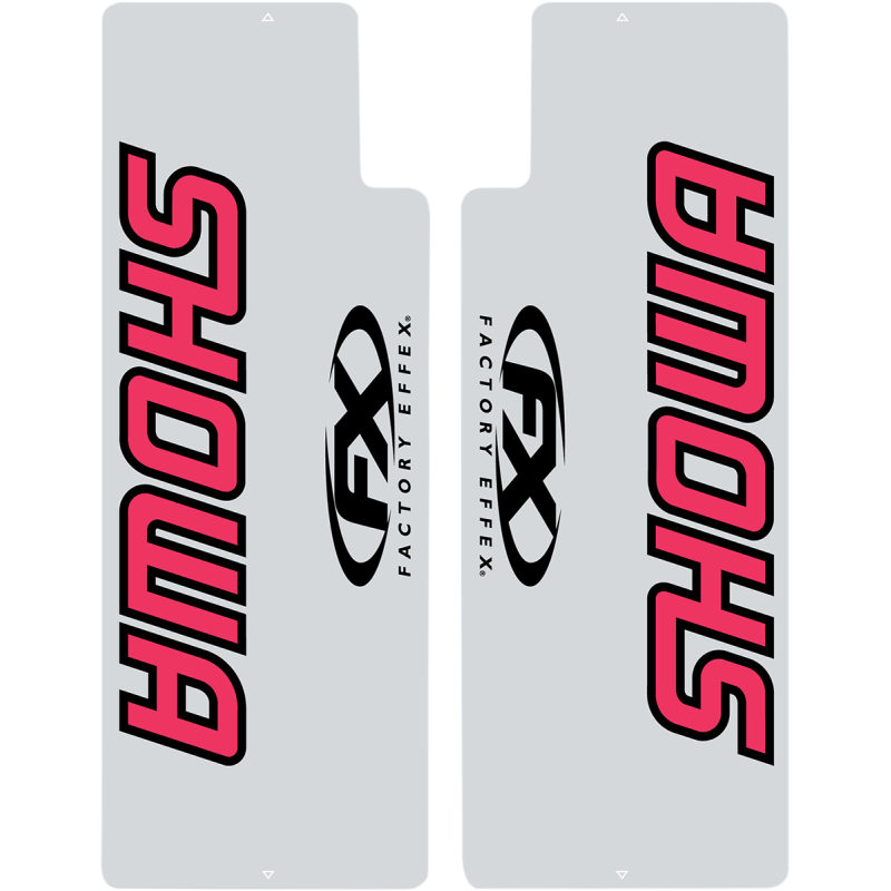 02-8515 FACTORY-EFFEX FORK SHIELD CLEAR SHOWA (RED) FORK SHIELD CLEAR SHOWA (RED) STICKERS-DECALS 