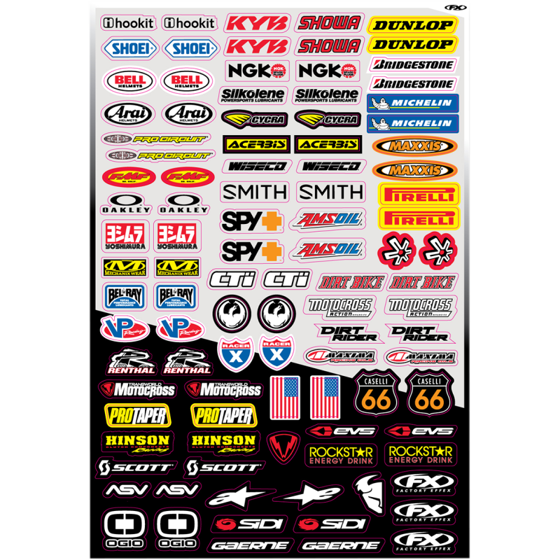 10-68014 FACTORY-EFFEX SPONSOR STICKER KIT "MICRO" (07 DESIGN) SPONSOR STICKER KIT "MICRO" (07 DESIGN) STICKERS-DECALS 
