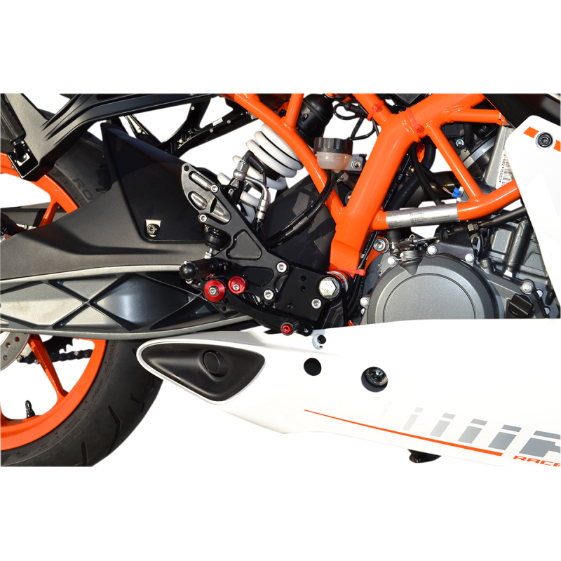 91401-2500 HOT-BODIES RC 390 DUKE 390 14-18 Rear Sets BLK RC 390 DUKE 390 14-18 Rear Sets BLK REARSETS-MOTORCYCLE 