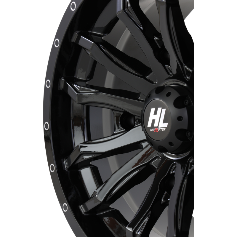 14HL21-1256 HIGHLIFTER HL21 ALLOY 14X7 4/156 4+3 (+10mm)  GLOSS BLACK W1 HL21 ALLOY 14X7 4/156 4+3 (+10mm)  GLOSS BLACK W1 WHEEL-ATV-BILLET-CAST-FORGED 