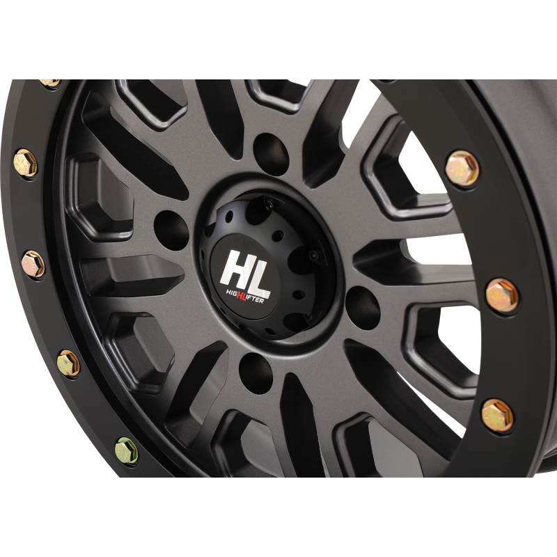 15HL23-1556 HIGHLIFTER HL23 ALLOY 15X7 4/156 5+2 (+38mm) BEADLOCK GUN METAL GREY W1 HL23 ALLOY 15X7 4/156 5+2 (+38mm) BEADLOCK GUN METAL GREY W1 WHEEL-ATV-BILLET-CAST-FORGED 