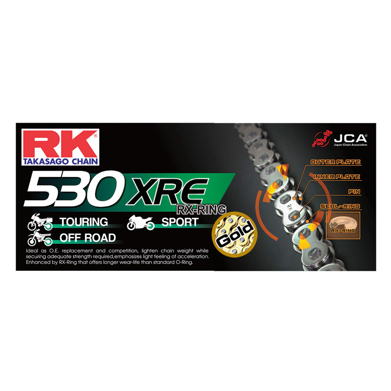 GB530XRE-130-1 GB530XRE-130 RK_CHAINS GB530XRE CHAIN 130L-RL GOLD GB530XRE CHAIN 130L-RL GOLD