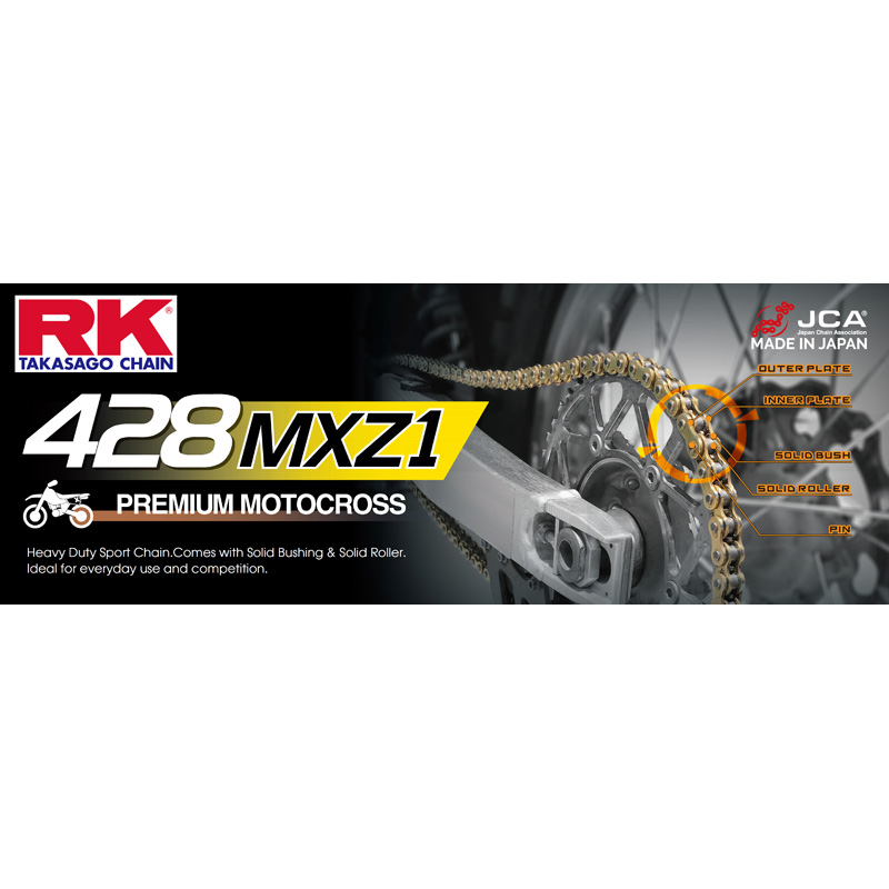428MXZ1-136 RK 428MXZ1 CHAIN 136L-CL STEEL 428MXZ1 CHAIN 136L-CL STEEL Chains 