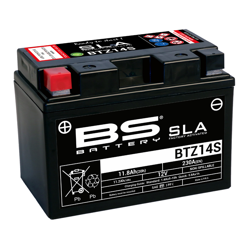 300638-1-1 300638-1 BS_BATTERY BS SLA - BTZ14S (FA) (YTZ14S) BTZ14S SLA, FACTORY ACTIVATED 12V BATTERY