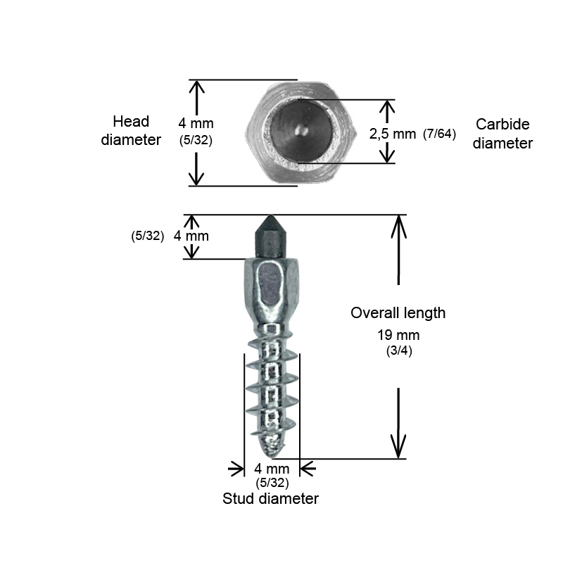 ST-19200R IGRIP ST - STANDARD STUDS (18MM) 200 PCS ST - STANDARD STUDS (18MM) 200 PCS Wheels Rim And Tire Accessories And Parts 