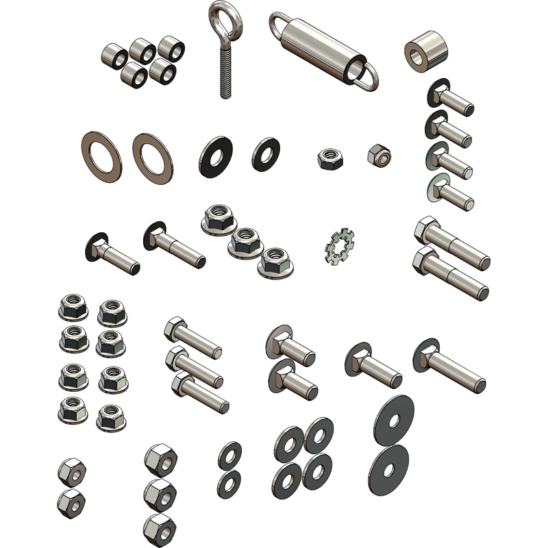 HK-101-1 HK-101 KFI HARDWARE KIT - MANUAL LIFT HARDWARE KIT - MANUAL LIFT