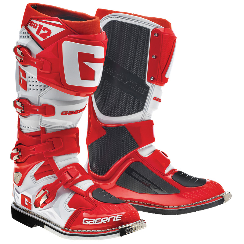 2174-035-13 GAERNE SG-12 MX BOOTS - WHITE/RED (13) SG-12 MX BOOTS - WHITE/RED (13) Boots 