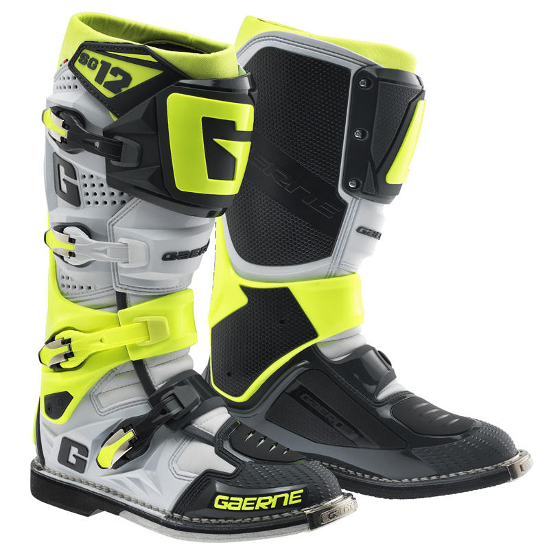 2174-051-13 GAERNE SG-12 MX BOOTS - WHITE/GREY/FLUO YELLOW (13) SG-12 MX BOOTS - WHITE/GREY/FLUO YELLOW (13) Boots 