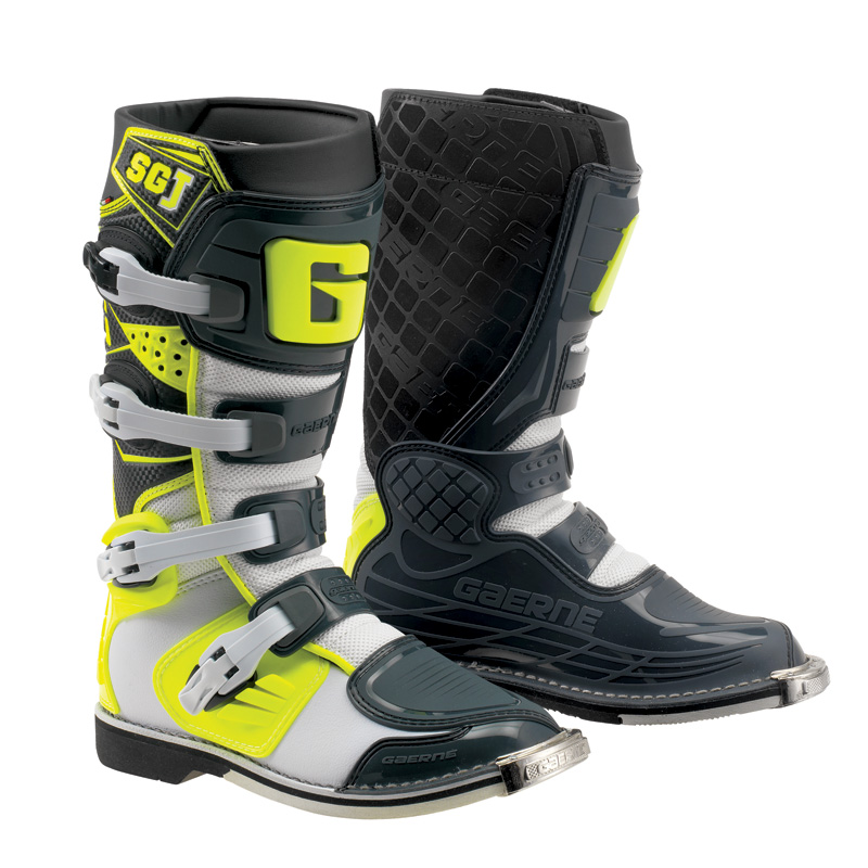 2166-051-06 GAERNE SG-J JUNIOR MX BOOTS - WHITE/YELLOW/GREY (6) SG-J JUNIOR MX BOOTS - WHITE/YELLOW/GREY (6) Boots 