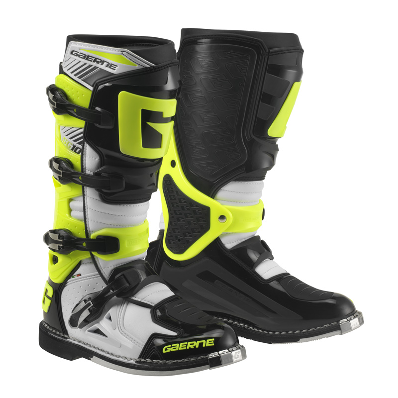 2190-051-13 GAERNE SG-10 MX BOOTS - WHITE/BLACK/YELLOW (13) SG-10 MX BOOTS - WHITE/BLACK/YELLOW (13) Boots 