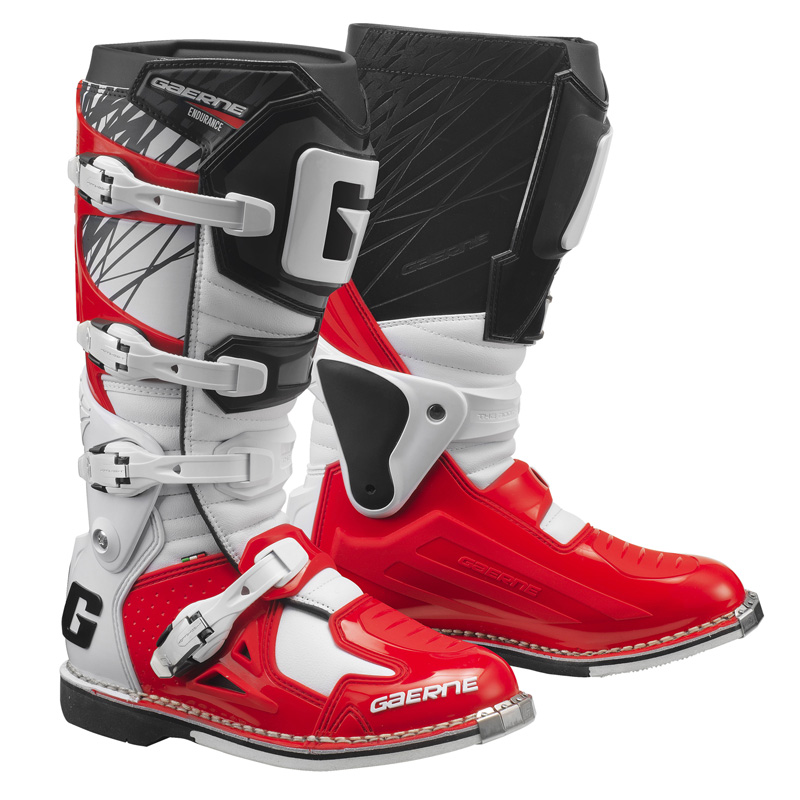 2196-005-48 GAERNE FASTBACK ENDURANCE MX BOOTS - WHITE/RED/BLACK (48) FASTBACK ENDURANCE MX BOOTS - WHITE/RED/BLACK (48) Boots 
