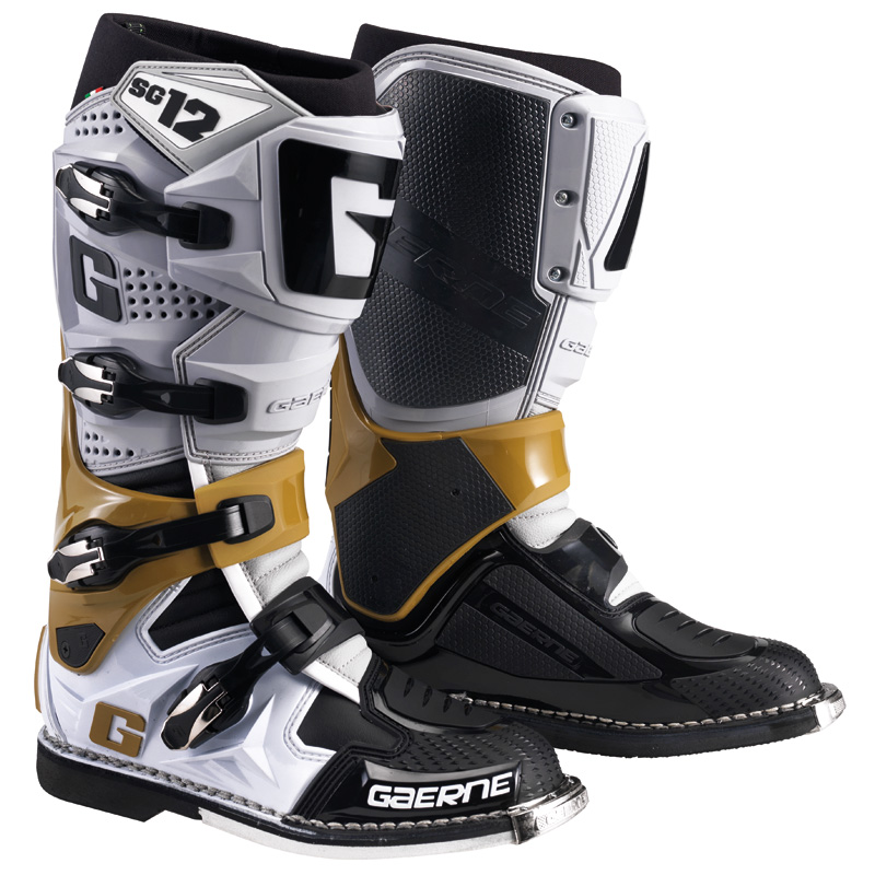 2174-080-48 GAERNE SG-12 MX BOOTS - GREY/MAGNESIUM/WHITE (48) SG-12 MX BOOTS - GREY/MAGNESIUM/WHITE (48) Boots 