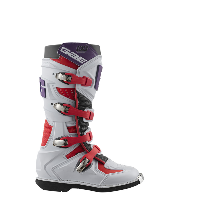 2169-025-39 GAERNE GX-J JUNIOR MX BOOTS - WHITE/RED/PURPLE (39) GX-J JUNIOR MX BOOTS - WHITE/RED/PURPLE (39) Boots 
