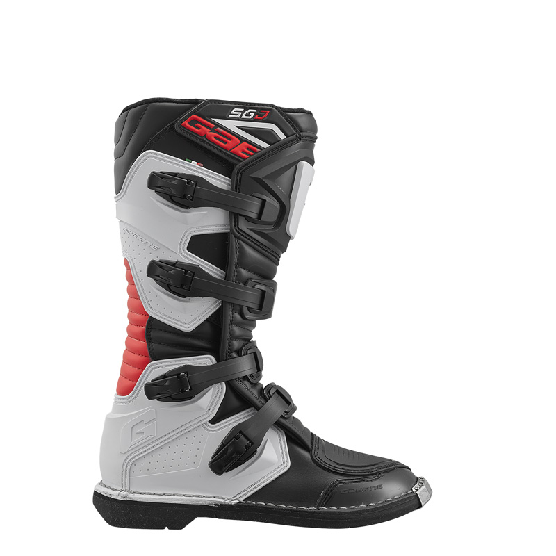 2199-005-39 GAERNE SG-J JUNIOR MX BOOTS - BLACK/WHITE/RED (39) SG-J JUNIOR MX BOOTS - BLACK/WHITE/RED (39) Boots 