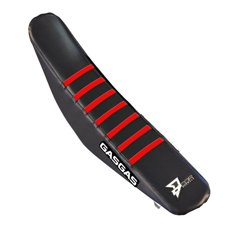 30-65-102-1 30-65-102 D_COR_VISUAL SEAT COVER BK/RED GASGAS MC 125-450(23.5-25) SEAT COVER BLACK/RED RIBS - GAS GAS MC125-450