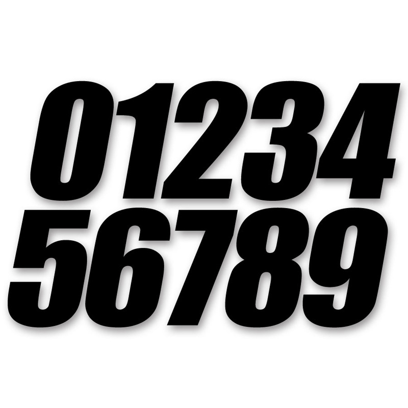 45-24-2-1 45-24-2 D_COR_VISUAL NUMBER PACK 4NUMBER 2 BLACK ''2'' SX SERIES NUMBER DECAL