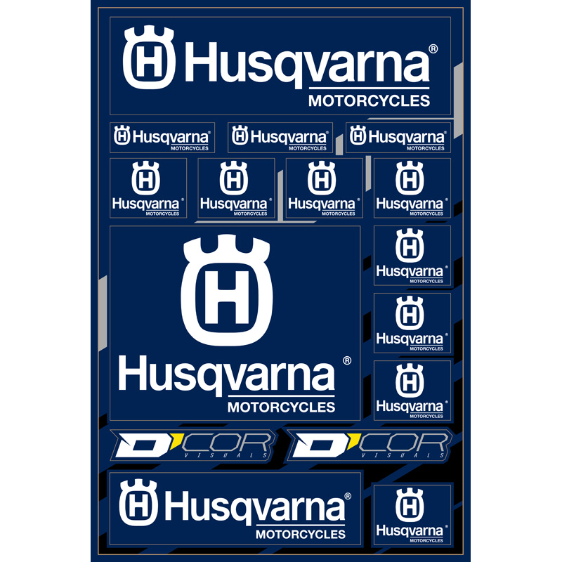40-70-100-1 40-70-100 D_COR_VISUAL DECAL SHEET 12MM HUSQVARNA MX FACTORY HUSQVARNA DECAL SHEET