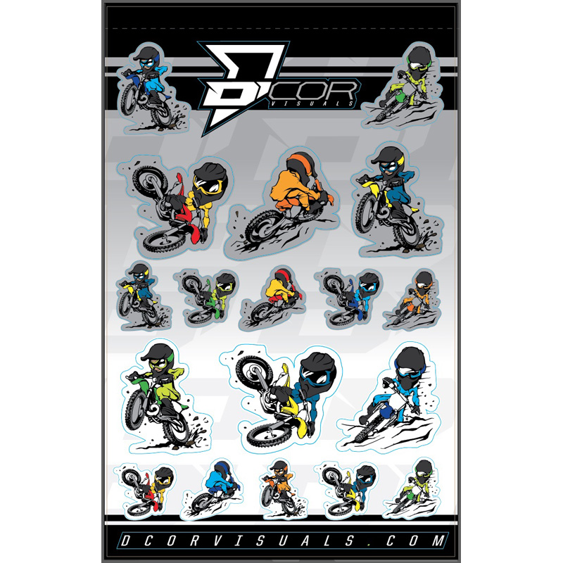 40-90-115-1 40-90-115 D_COR_VISUAL DECAL SHEET 4MM D'COR CARICATURE KID MX DECAL SHEET