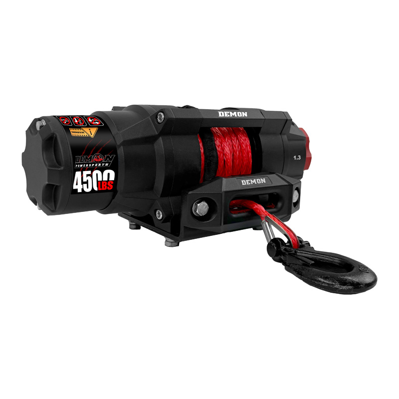 248DEM45 DEMON 4500 LB WINCH WITH WIRELESS CONTROL AND SYNTHETIC CABLE 4500 LB WINCH WITH WIRELESS CONTROL AND SYNTHETIC CABLE Winches 