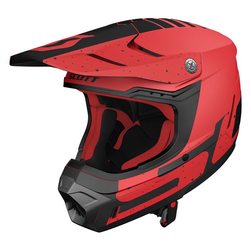 268019-1018008 SCOTT 350 EVO PLUS TEAM HELMET - RED/BLACK (L) 350 EVO PLUS TEAM HELMET - RED/BLACK (L) Motocross Helmet 