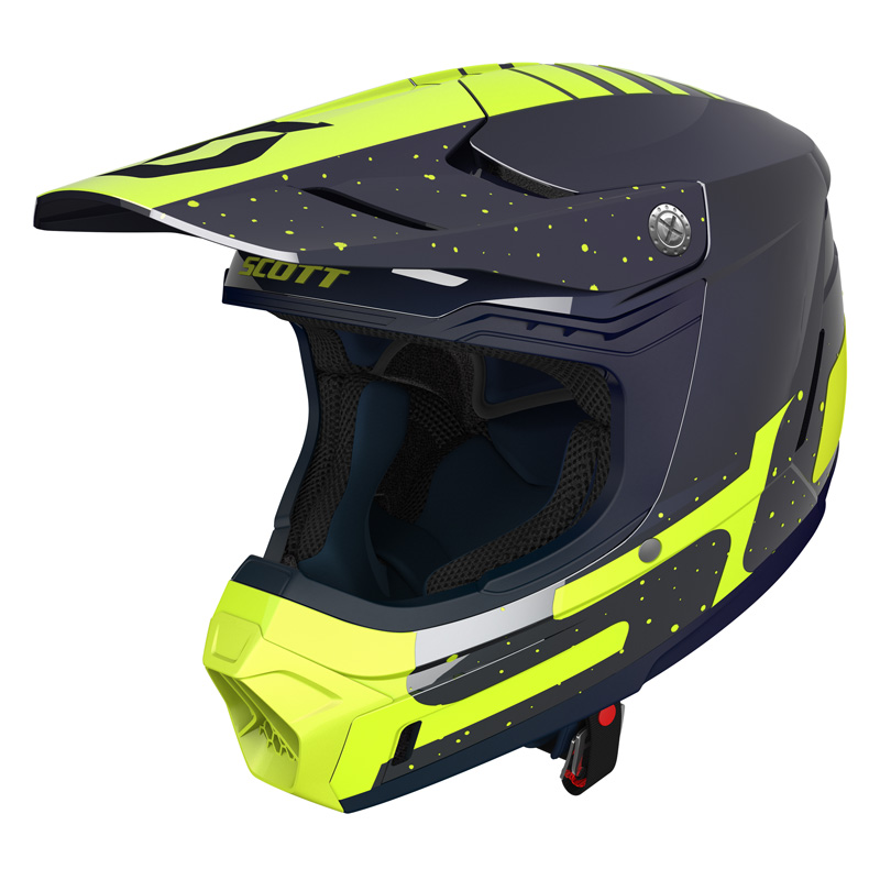 268019-6018010 SCOTT 350 EVO PLUS TEAM HELMET - DEEP BLUE/YELLOW (2XL) 350 EVO PLUS TEAM HELMET - DEEP BLUE/YELLOW (2XL) Motocross Helmet 
