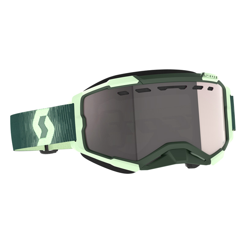 278605-7703313 SCOTT FURY SNOWMOBILE GOGGLES (DARK GREEN/MINT GREEN - SILVER CHROME) FURY SNOWMOBILE GOGGLES (DARK GREEN/MINT GREEN - SILVER CHROME) Snowmobile Goggles 