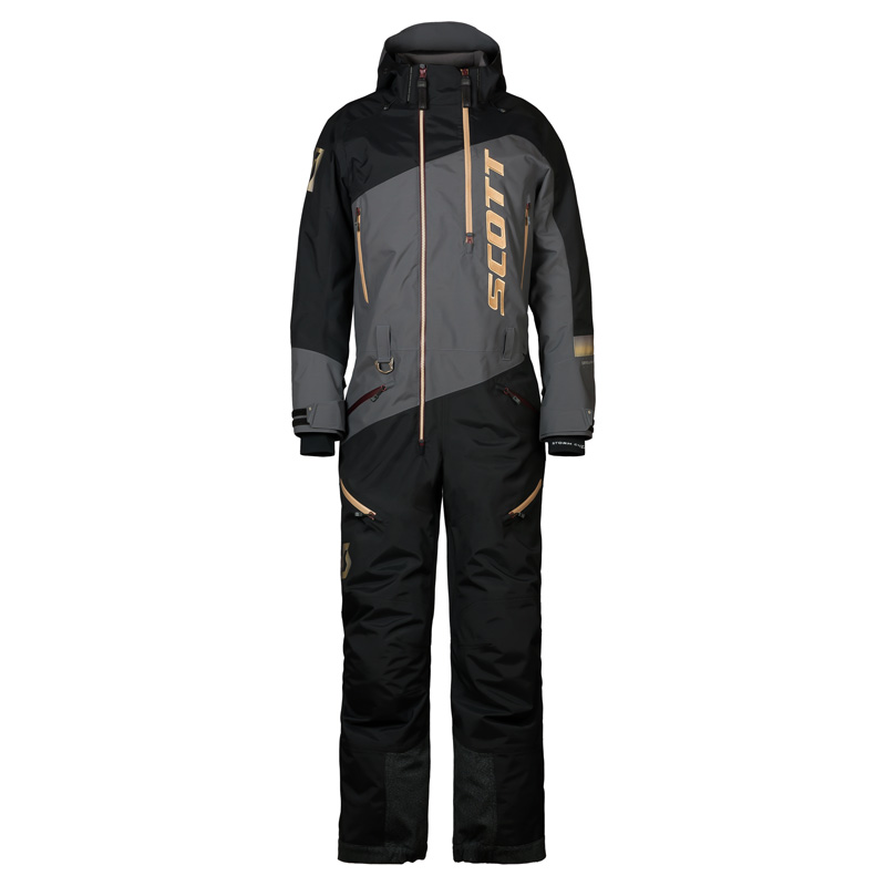 292394-7425008 SCOTT WOMEN'S DS SHELL DRYO MONOSUIT - BLACK/WARM BEIGE (M) WOMEN'S DS SHELL DRYO MONOSUIT - BLACK/WARM BEIGE (M) Snowmobile Monosuits 
