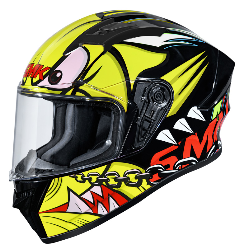 170-GL243-1 SMK HELMETS STELLAR HELMET - MONSTER BLACK/YELLOW/RED (XS) STELLAR HELMET - MONSTER BLACK/YELLOW/RED (XS) Full-Face Helmet 