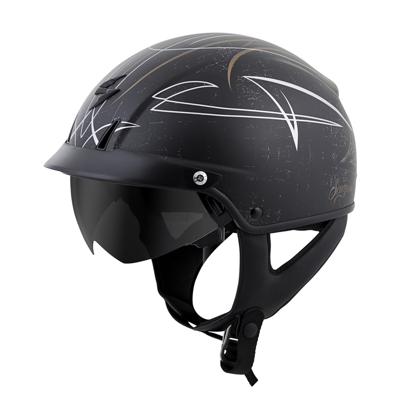C11-2417 SCORPION EXO-C110 HELMET - PINSTRIPE - GOLD/SILVER (2XL) EXO-C110 HELMET - PINSTRIPE - GOLD/SILVER (2XL) Open-Face Helmet 