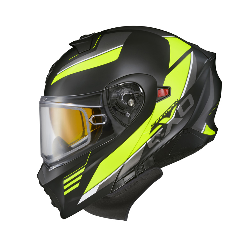 93-1037-EC SCORPION EXO-GT930 WINTER HELMET MODULUS HI-VIS 2XL (ELECTRIC) EXO-GT930 WINTER HELMET MODULUS HI-VIS 2XL (ELECTRIC) Modular Flip-Up Helmet 