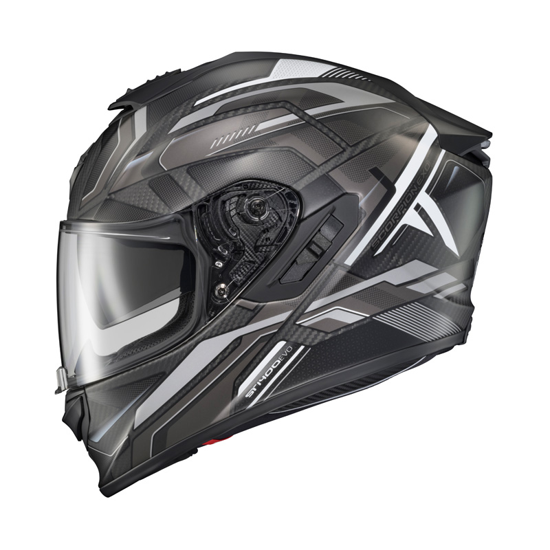 14EC-1037 SCORPION EXO-ST1400 EVO CARBON HELMET - HEX - MATTE GREY (2XL) EXO-ST1400 EVO CARBON HELMET - HEX - MATTE GREY (2XL) Full-Face Helmet 