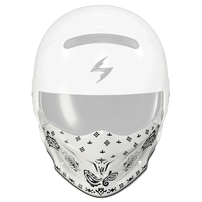 52-543-26 SCORPION COVERT MASK BANDANA GLOSS WHITE COVERT MASK BANDANA GLOSS WHITE Helmets Parts And Accessories 