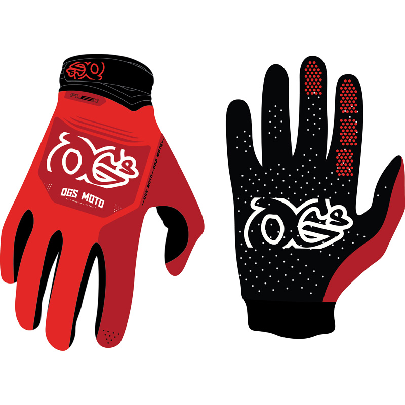 RED-FG-26-YXS OGS FLEX MX JUNIOR GLOVES RED (XS) FLEX MX JUNIOR GLOVES RED (XS) Jerseys 