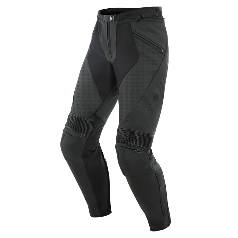1553712-076-58 DAINESE PONY 3 PERF. LEATHER PANTS - MATTE BLACK (58) PONY 3 PERF. LEATHER PANTS - MATTE BLACK (58) Pants 