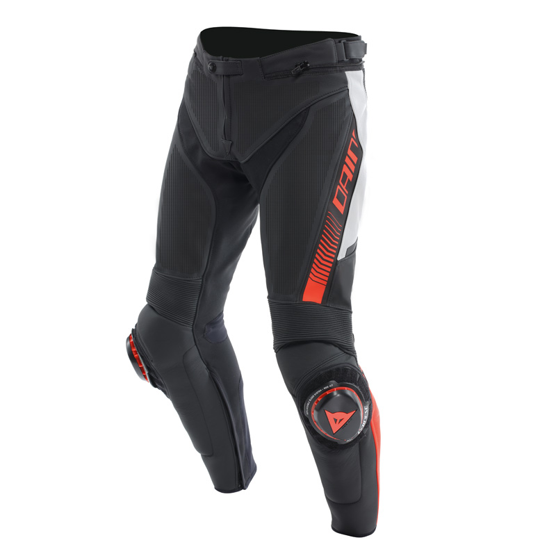 15500007-N32-64 DAINESE SUPER SPEED PERF. LEATHER PANTS - BLACK/WHITE/RED-FLUO (64) SUPER SPEED PERF. LEATHER PANTS - BLACK/WHITE/RED-FLUO (64) Pants 