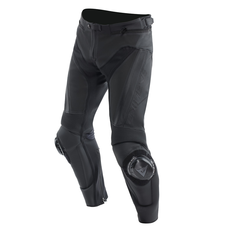 15500008-631-64 DAINESE DELTA 4 LEATHER PANTS PERF. - BLACK/BLACK (64) DELTA 4 LEATHER PANTS PERF. - BLACK/BLACK (64) Pants 
