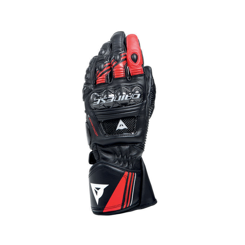 1815959-A77-XXL DAINESE DRUID 4 LEATHER GLOVES - BLACK/RED/WHITE (2XL) DRUID 4 LEATHER GLOVES - BLACK/RED/WHITE (2XL) Gloves 