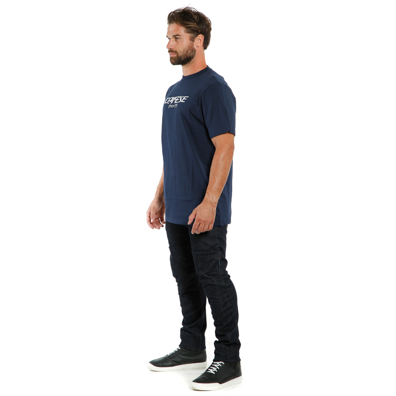 1896808-09D-XL dainese PADDOCK LONG T-SHIRT BLACK-IRIS/WHITE PADDOCK LONG T-SHIRT - BLACK-IRIS/WHITE (XL)